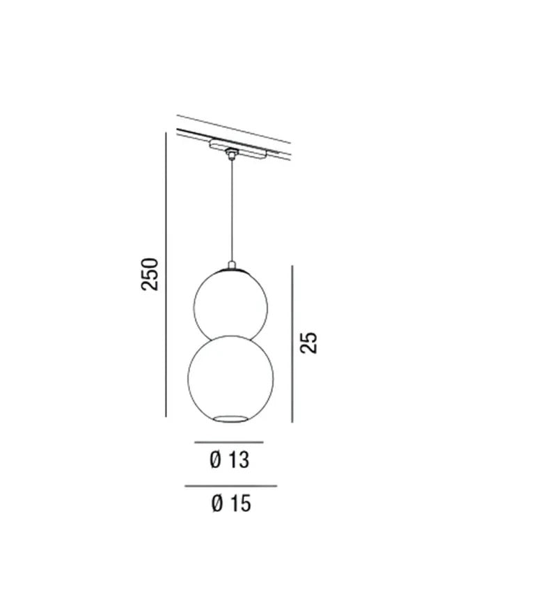 Perenz - sospensione doppia sfera per binario trifase