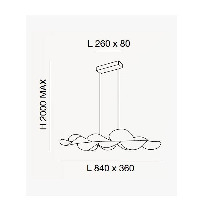 Fabas - Sylvie lampadario sospensione