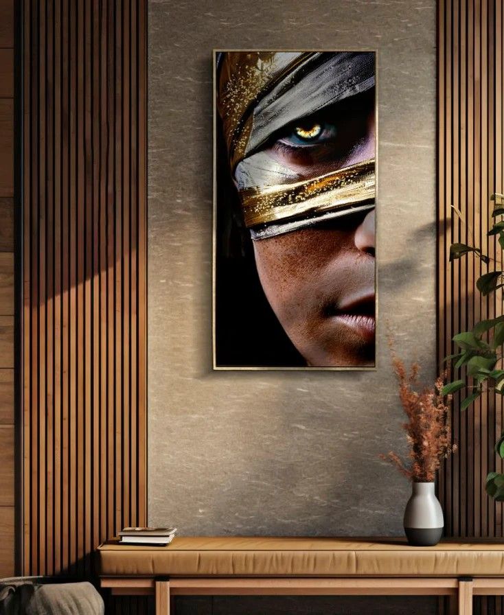 Mauro Ferretti - Dipinto Su Tela Laccato Nairobi Con Cornice A