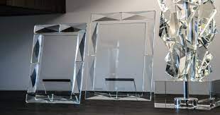 Emò-Cornice portafoto in cristallo Ghiaccio piccola