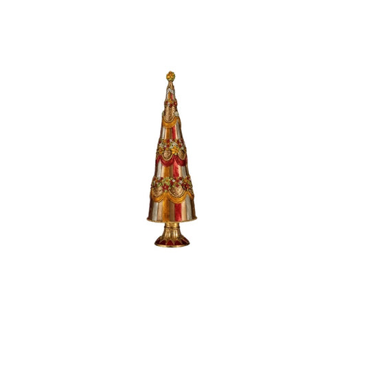 Lamart - Albero di Natale argento/oro/rosso H 43 cm