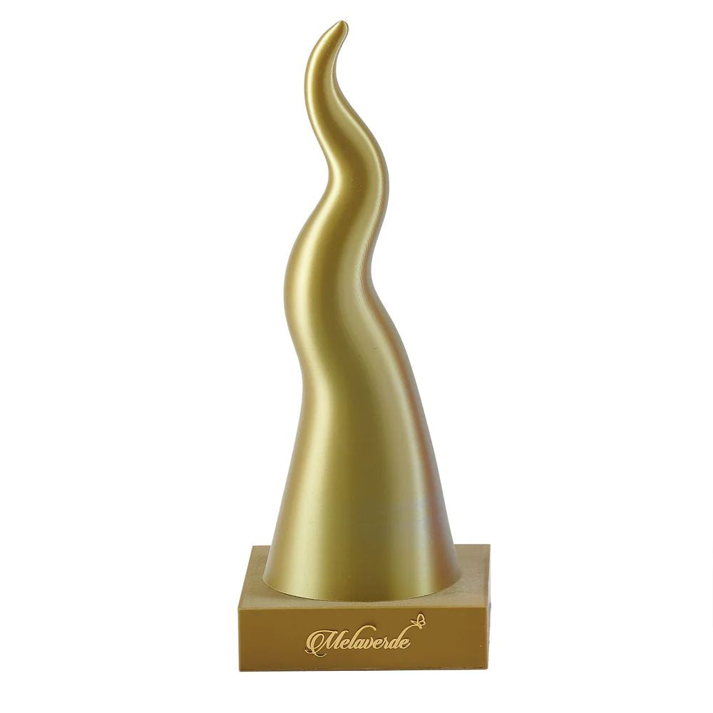Melaverde - Corno con base oro silver h28