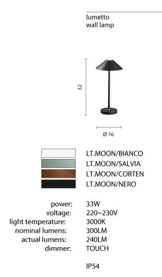 ONDALUCE- Moon lampada da tavolo