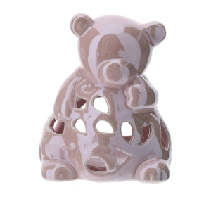 Hervit-PORTATEALITE ORSETTO PORCELLANA TRAFORATA 12CM