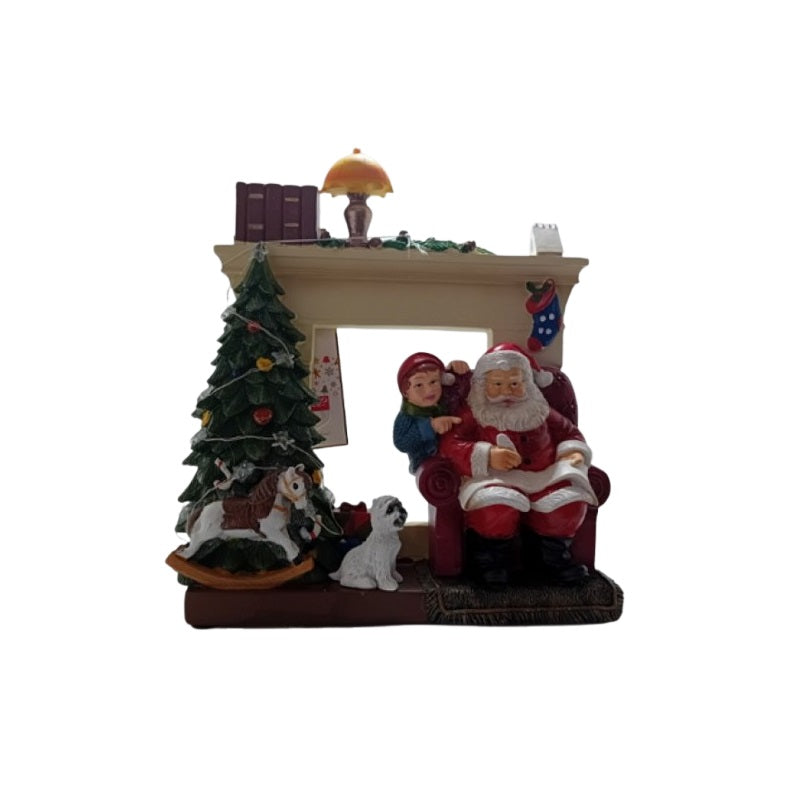 L'Infinito - Cornice babbo natale camino a led