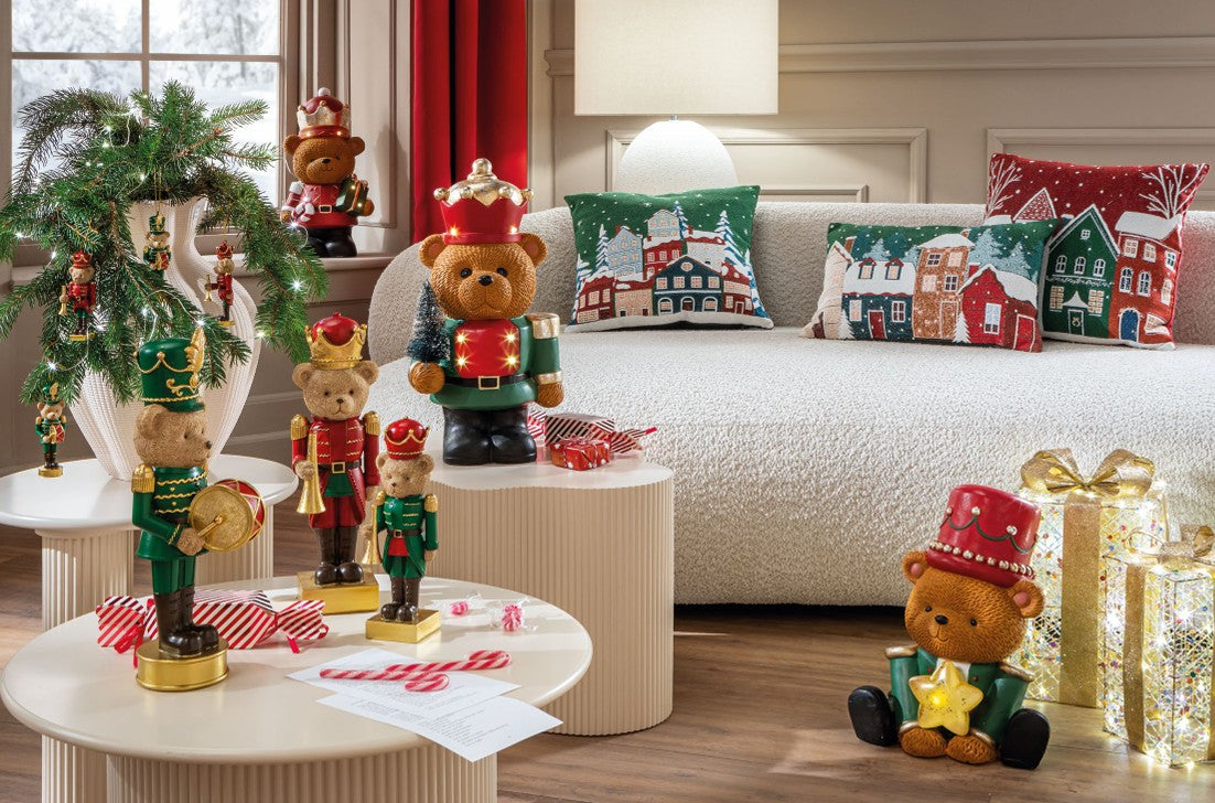 L'Oca Nera - Orsetto natalizio con albero/luci led