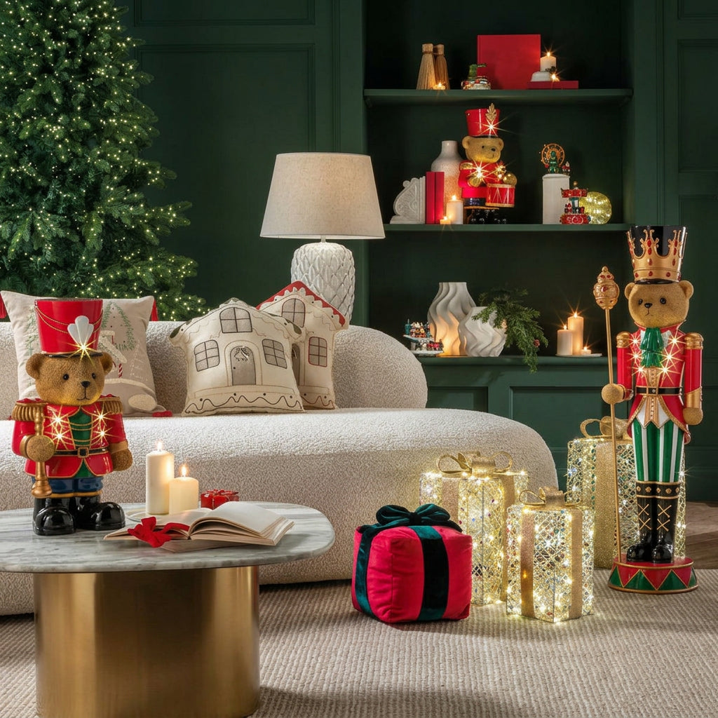 L'Oca Nera - Orsetto xmas con strumento e led