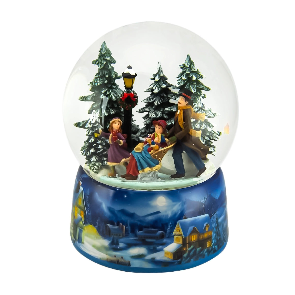 Palla Di Neve Musicale Rotante Con Luci - Sfera Di Cristallo Con Nefiata, Regalo Natale E Compleanno - Foto 2