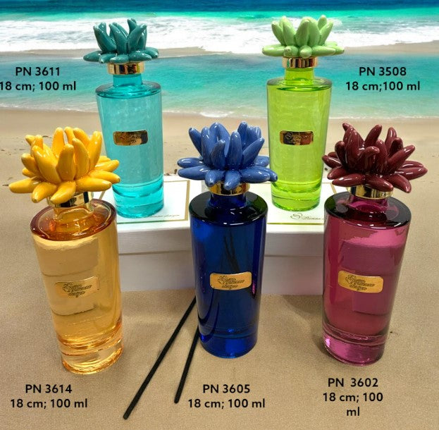 Pienne - Profumatore bottiglia ottanio con riccio 100 ml