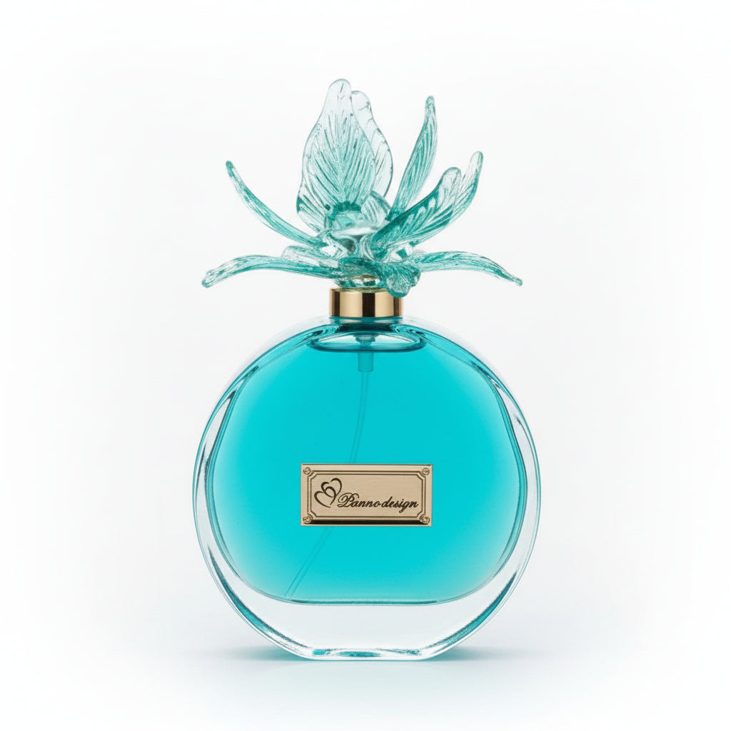 Pienne - Bottiglia tonda con fiore murano