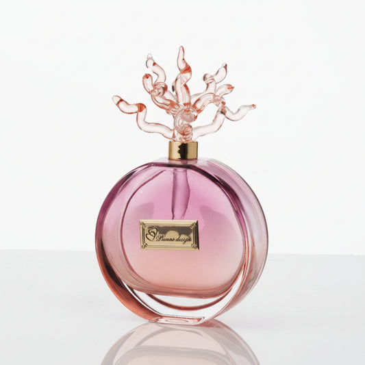 Pienne - Bottiglia tonda con fiore murano