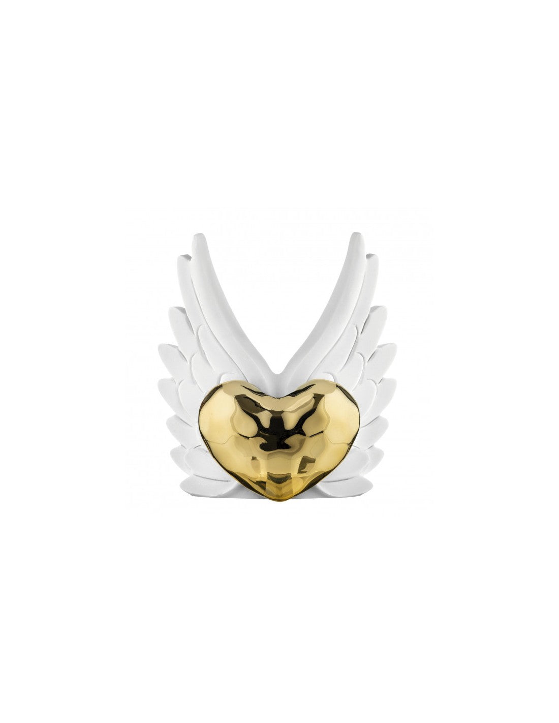 Bongelli - cuore liscio oro ali bianche