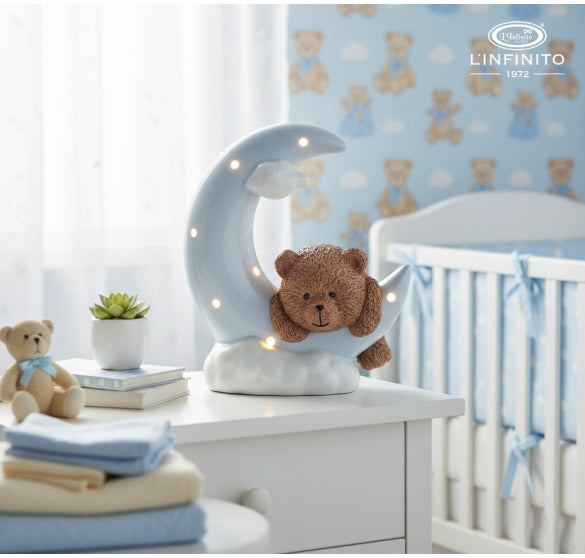 L'Infinito - Teddy su luna celeste con led