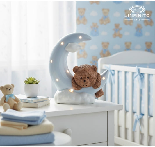L'Infinito - Teddy su luna celeste con led