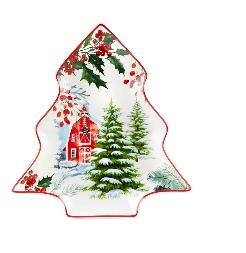 Fade- Vassoio Albero Scottish Natale 30x28