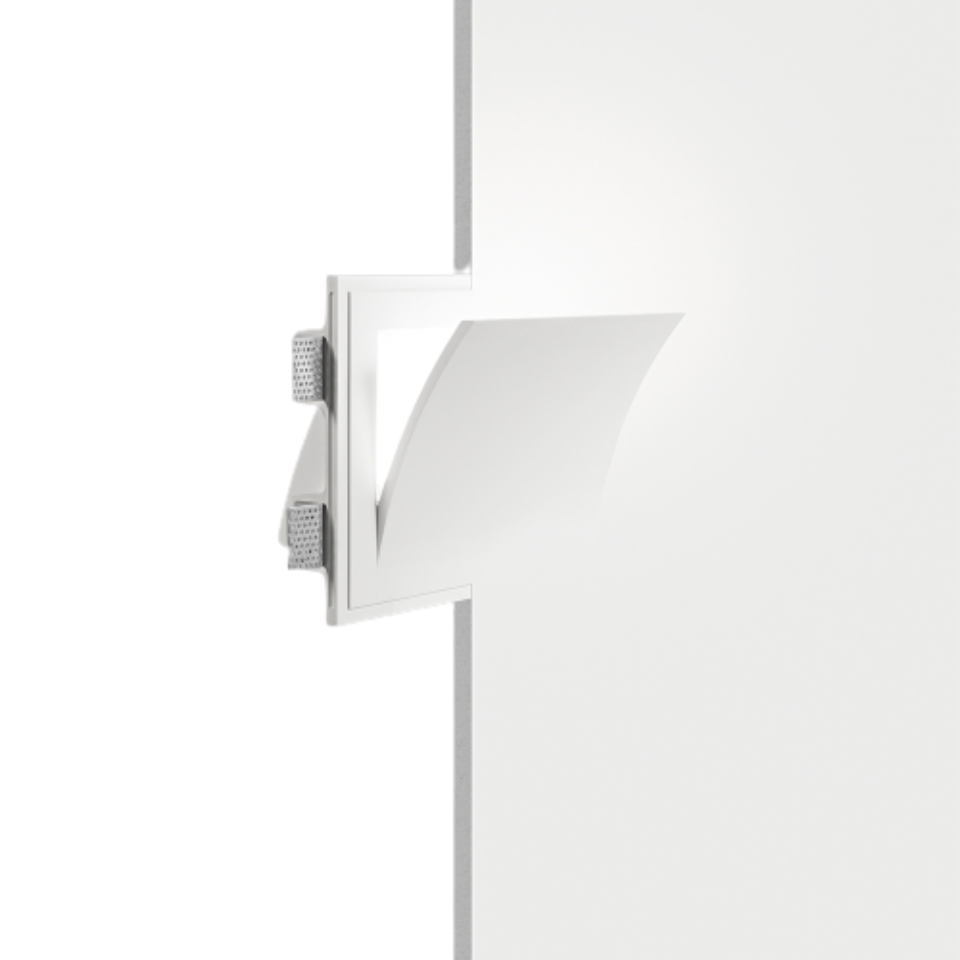 ISYLUCE - Applique incasso in gesso bianco tinteggiabile