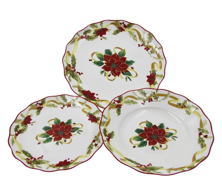 Servizio 18 pezzi tavola royal in stoneware decorato Servizio 18 pezzi tavola royal in stoneware decorato