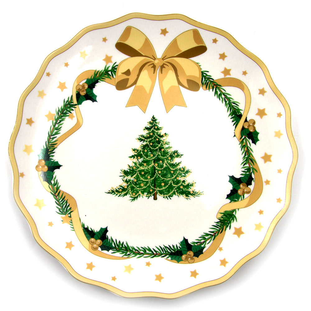 Royal Family - Servizio di piatti natalizio in porcellana 18 pezi "gold christmas"