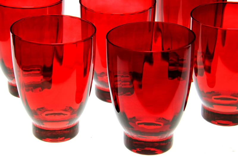 Royal Family - Set 6 bicchieri acqua rossi "Paris"