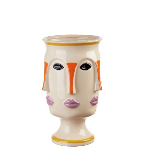L'Oca Nera - vaso volti basso