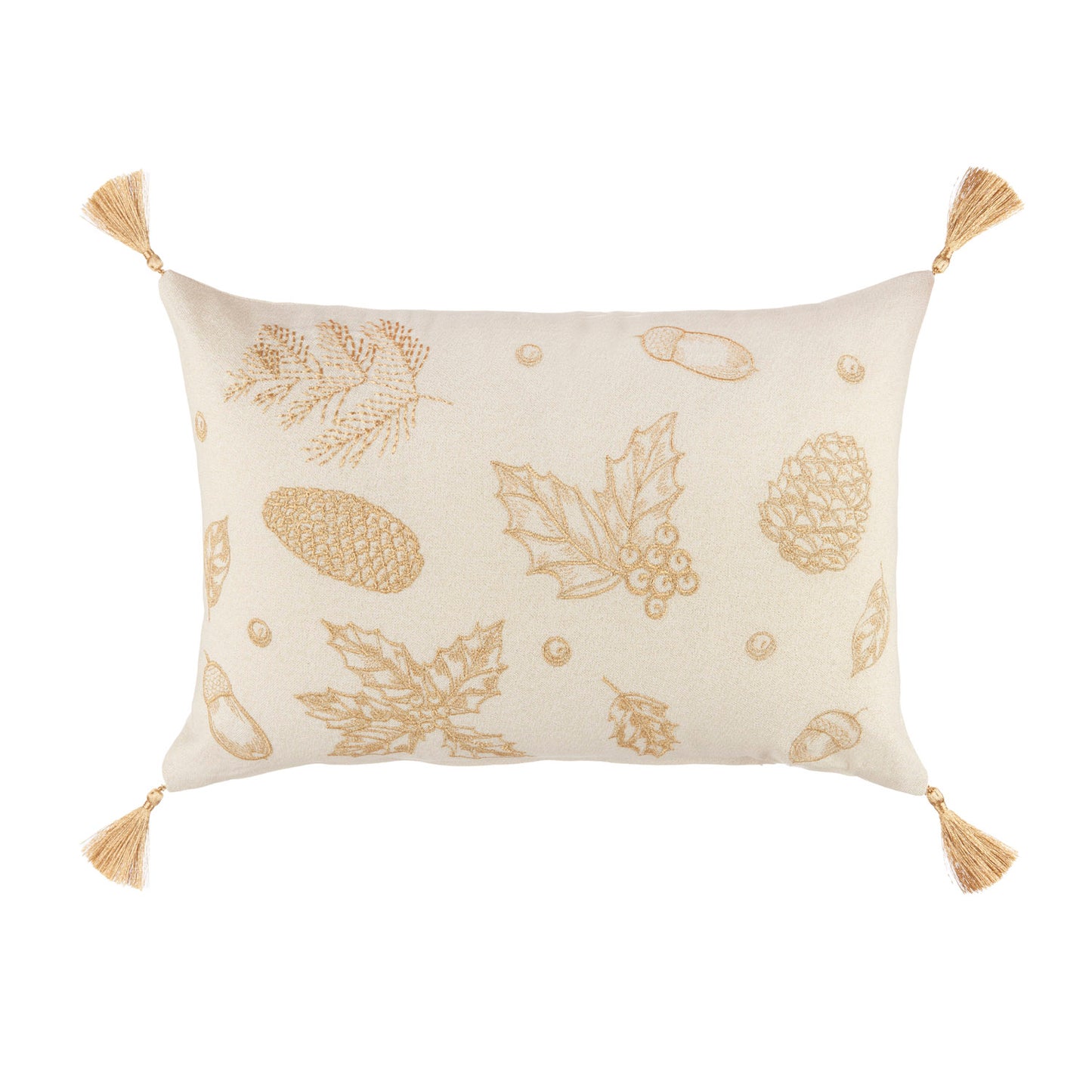 L'Oca Nera - Cuscino natalizio rettangolare pigne