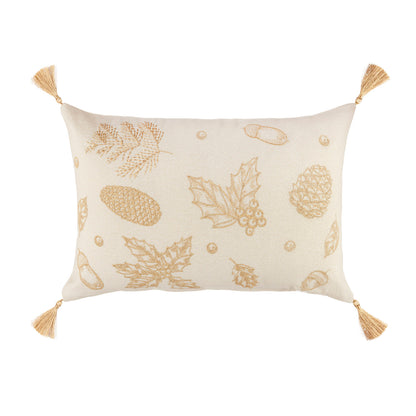 L'Oca Nera - Cuscino natalizio rettangolare pigne