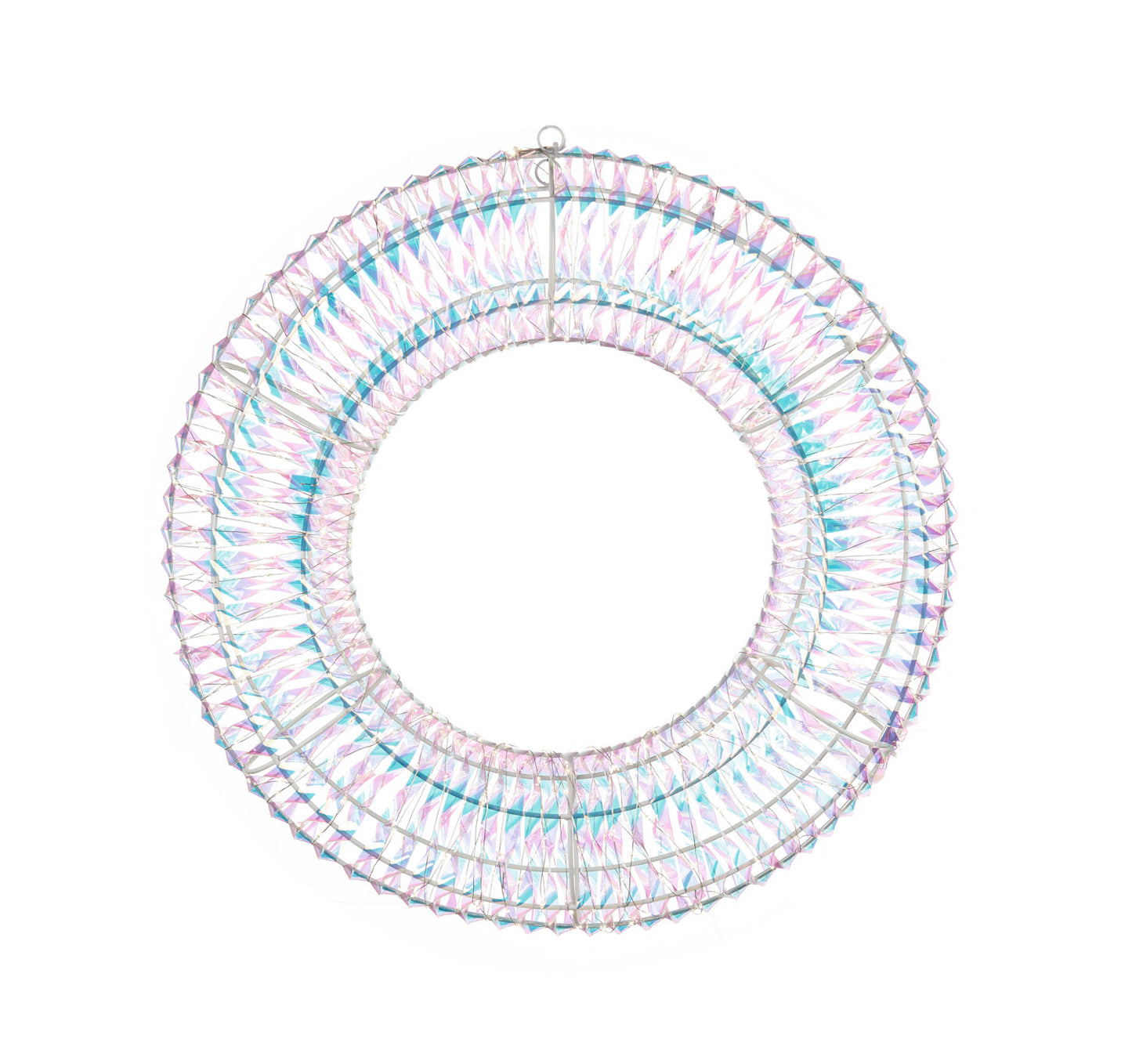 L'Oca Nera - Corona decorativa piccola cristalli di luce con luce led