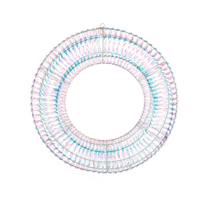 L'Oca Nera - Corona decorativa piccola cristalli di luce con luce led