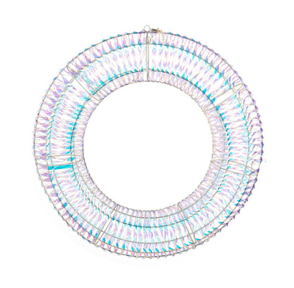 L'Oca Nera - Corona decorativa grande cristalli di luce con luce led