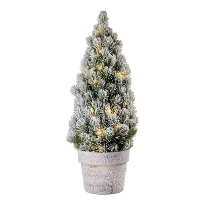 L'Oca Nera - Albero xmas innevato con led