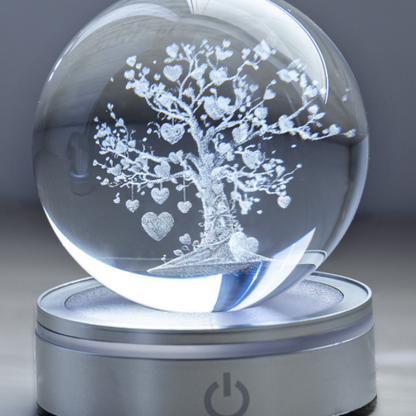 Hervit - Sfera crystal planet life tree Ø10cm