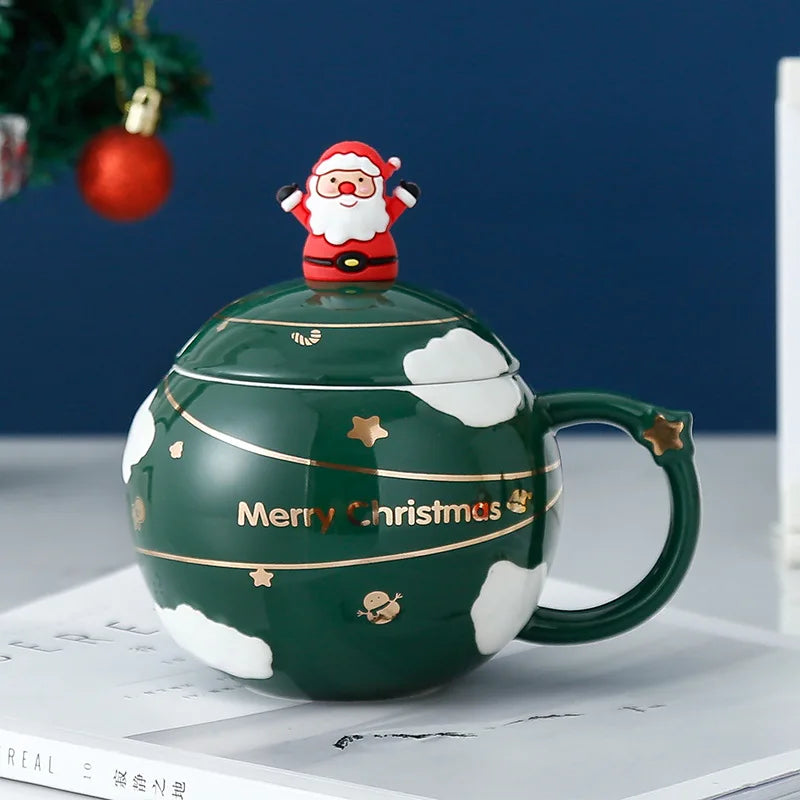 Cuore Matto - set 2 Mug palla di Natale con cucchiaino
