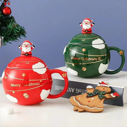 Cuore Matto - set 2 Mug palla di Natale con cucchiaino