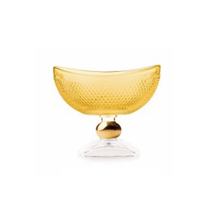 Emò - Porta bonbon piccolo in vetro con decoro nido d'ape