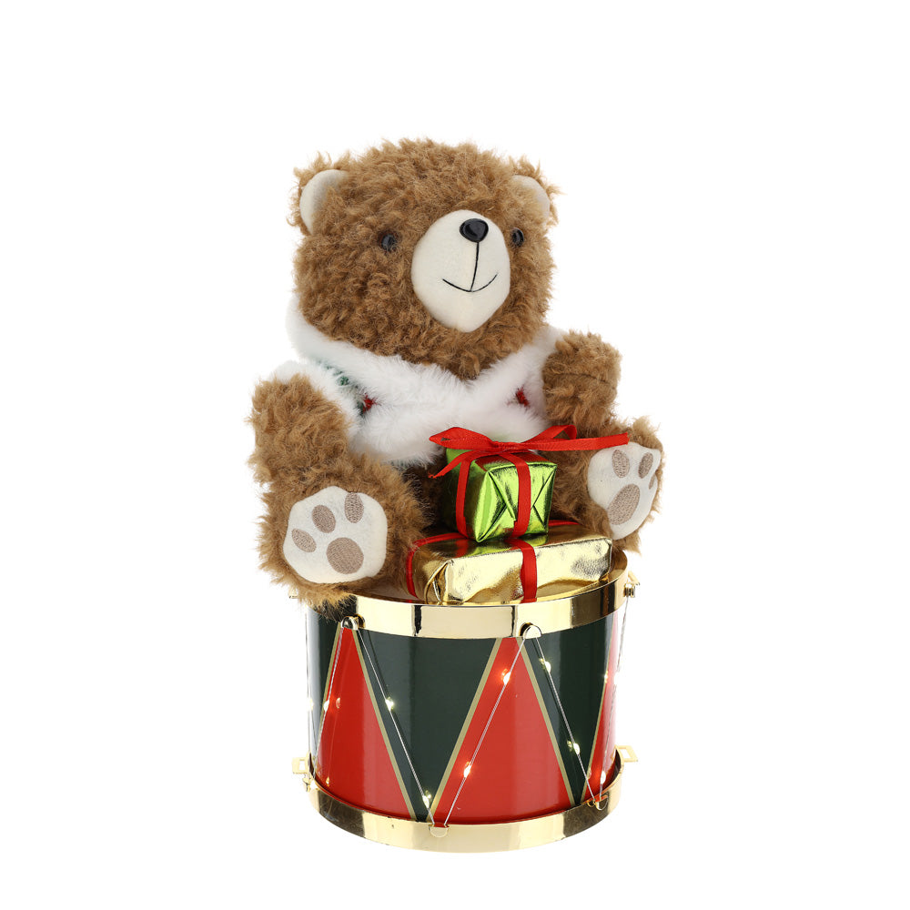 Hervit – Orso peluche su tamburo h33