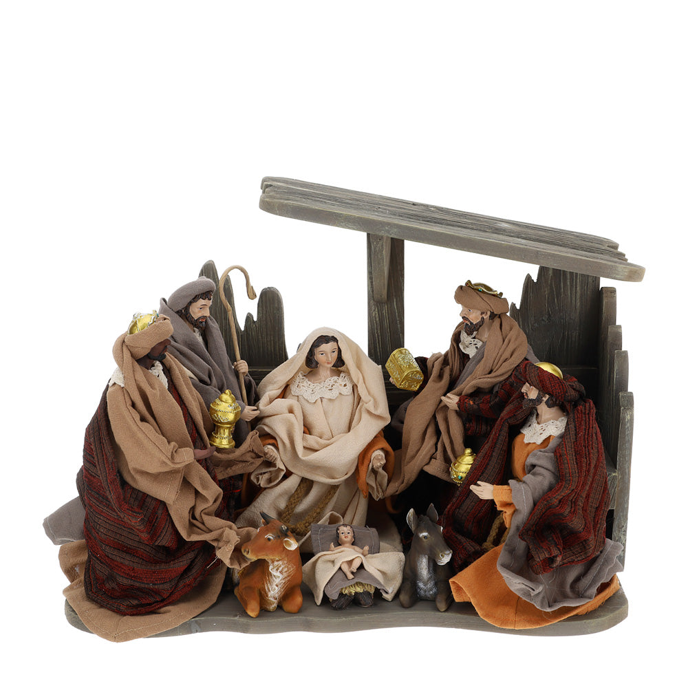 Hervit – Natività in resina con capanna e re magi