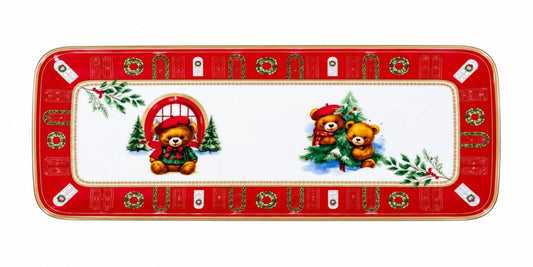 Fade - Vassoio xmas teddy rosso