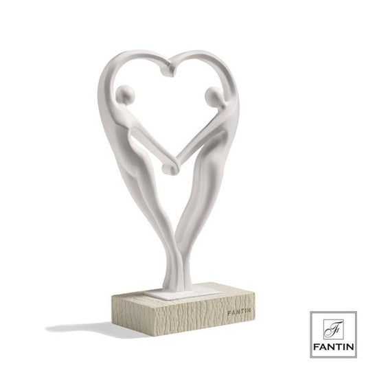 Fantin - Innamorati cuore bianchi base tortora