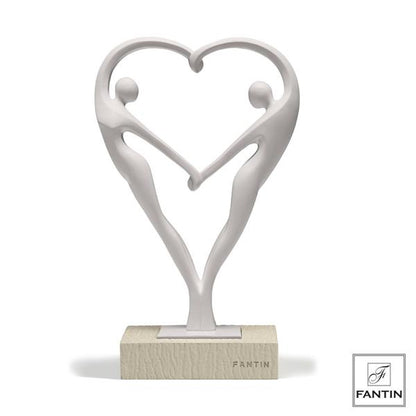 Fantin - Innamorati cuore bianchi base tortora