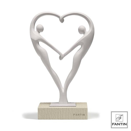 Fantin - Innamorati cuore bianchi base tortora