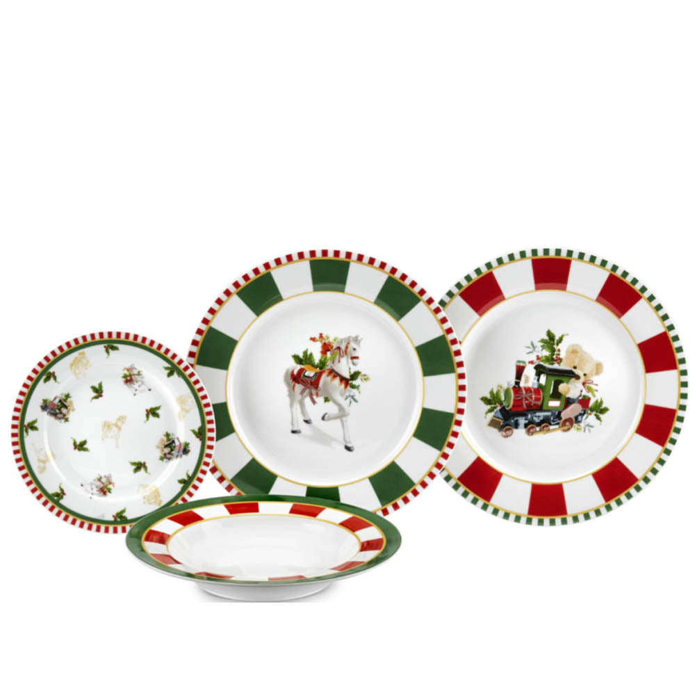 Fade - Circus servizio di piatti natalizio tavola 18 pezzi