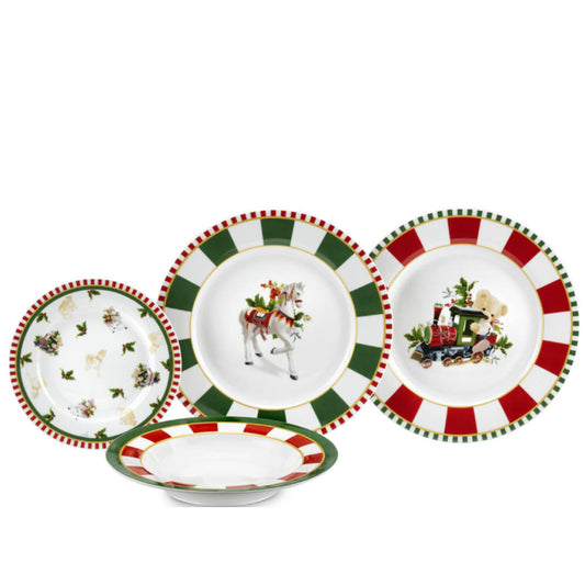 Fade - Circus servizio di piatti natalizio tavola 18 pezzi