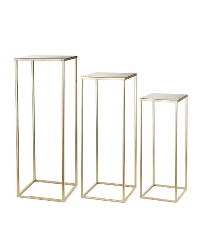 L'Oca Nera - Stand set 2 pz  in metallo 19x19x50h - 22x22x60h