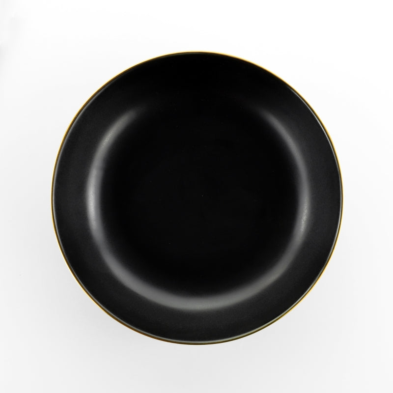 Weissestal - Onix Black  Servizio di piatti tavola 18 pezzi in porcellana