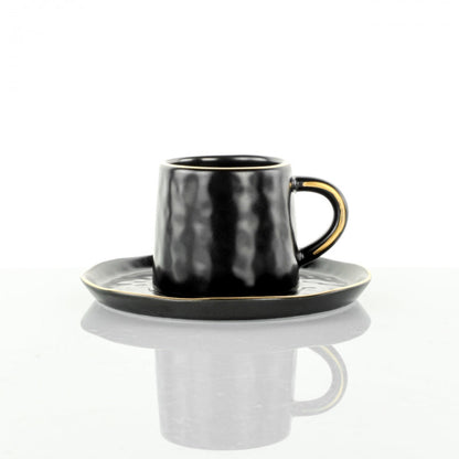 Weissestal - Onix Black Stone Gold line - 6 tazze da caffè