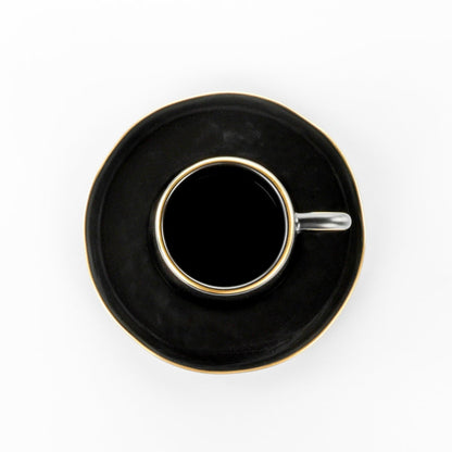 Weissestal - Onix Black Stone Gold line - 6 tazze da caffè