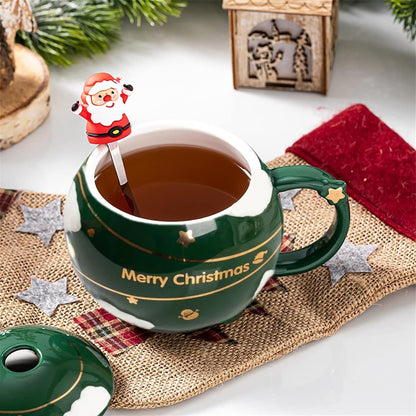 Cuore Matto - set 2 Mug palla di Natale con cucchiaino