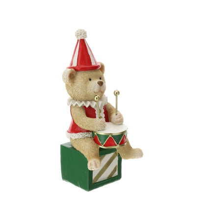 Hervit – Orsetto natalizio con tamburo h20cm
