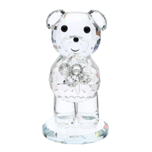 Hervit - Orsetto cristallo fiore trasparente