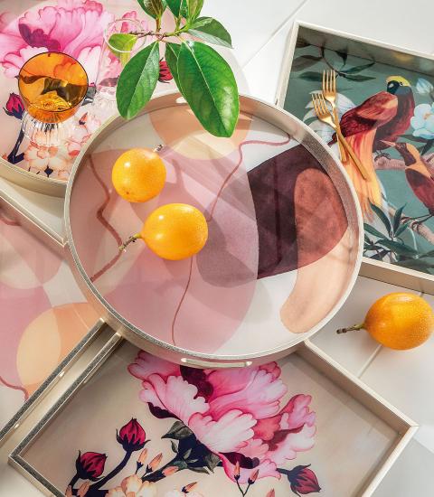 L'Oca Nera - vassoio dune di seta